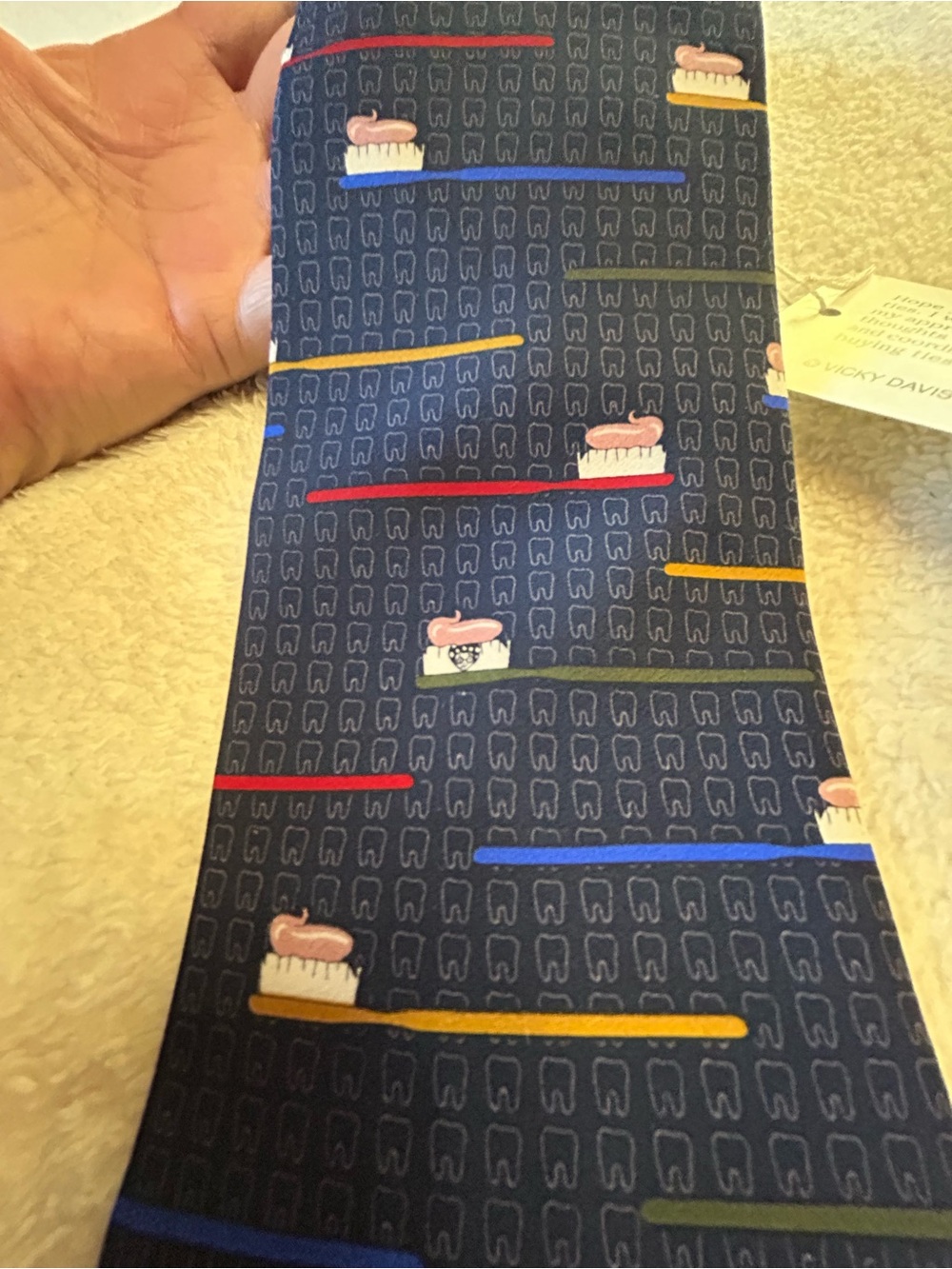 🎁3 for $30 - Novelty Toothbrush Silk Necktie